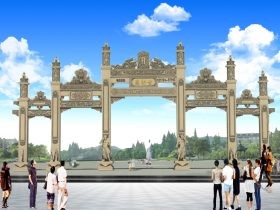 乡村门楼图片大全寺院山门效果图设计的古典之美和古村石材大门价格多少钱