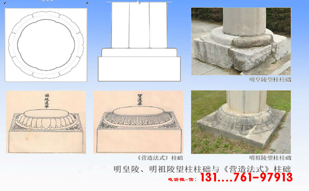 柱础石简介以营造法式明皇陵中的鼓镜式柱础为例